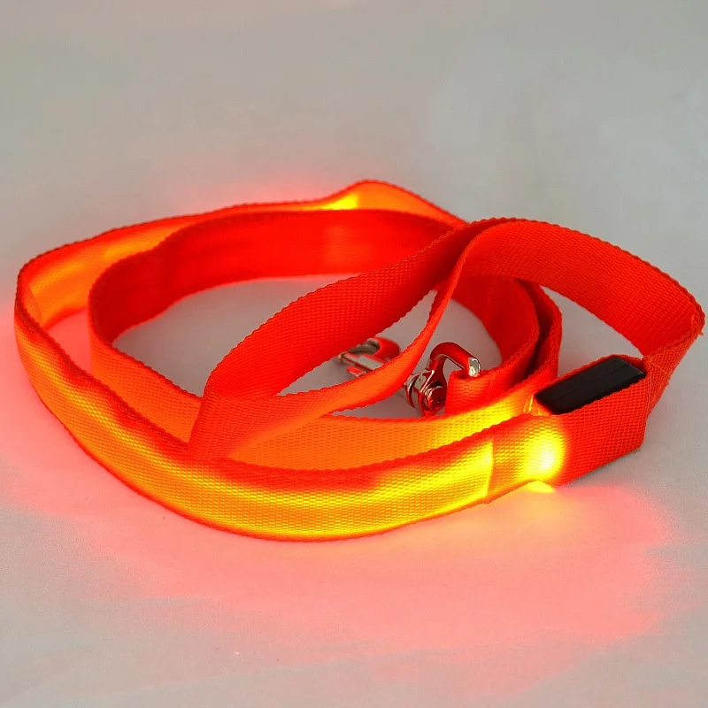 USB rechargeable Flashing dog leash with LED light