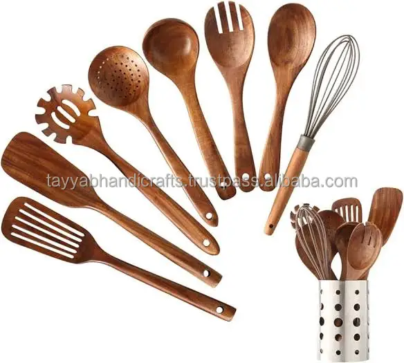 Home Kitchen Accessory Set with Wooden Cook Tool Spoon for Food Application Price Listed for Sale from India