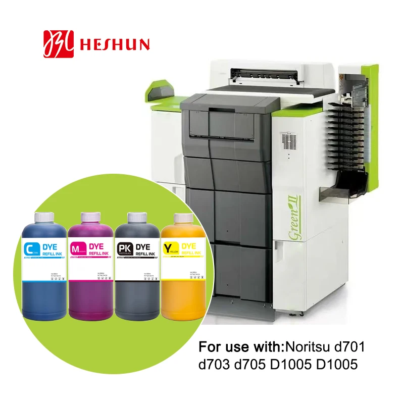 HESHUN 4/color 1000ml UV Dye Ink for Noritsu D701 D703 D705 D1005 HR Printer Inkjet cartridges