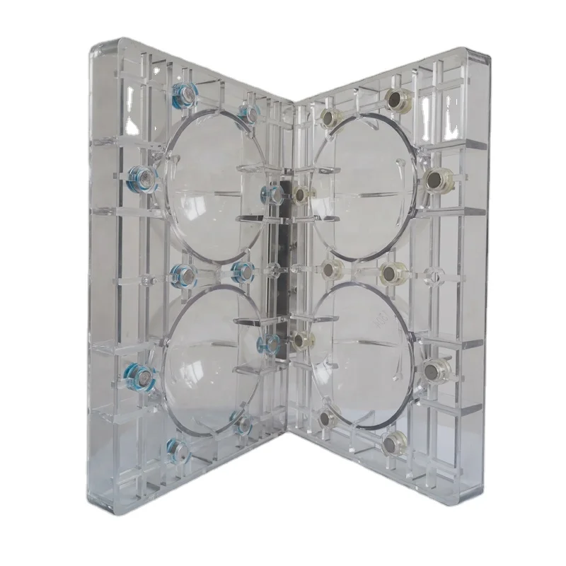 LST Polycarbonate Magnetic Double plate Chocolate Bar Moulds China Round Shape Chocolate  Candy Mold