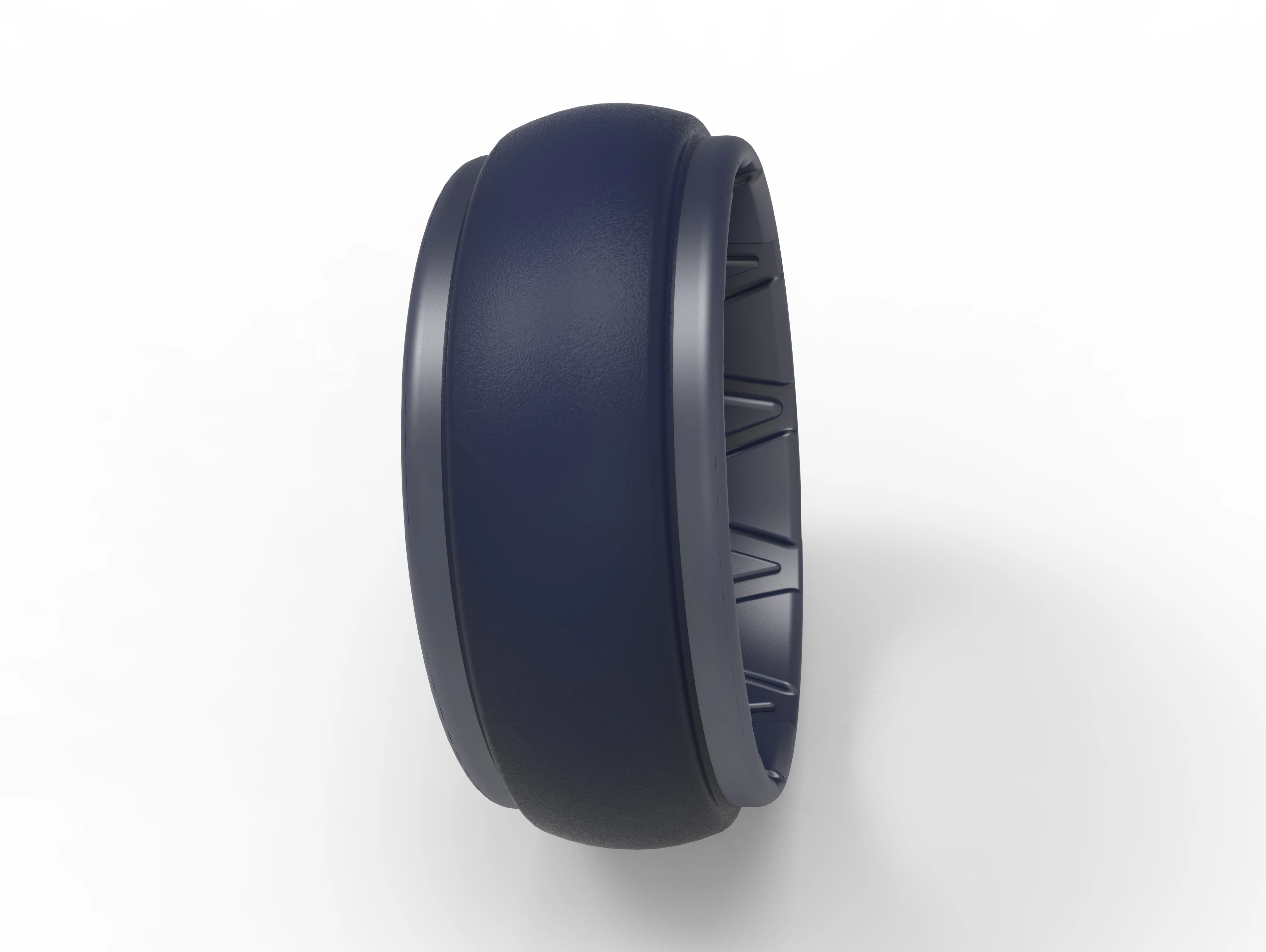 Hot Selling Wholesale Customized Sport Silicone Finger Rings Breathable Airflow Inner Grooves Step Edge Design Ring for Wedding