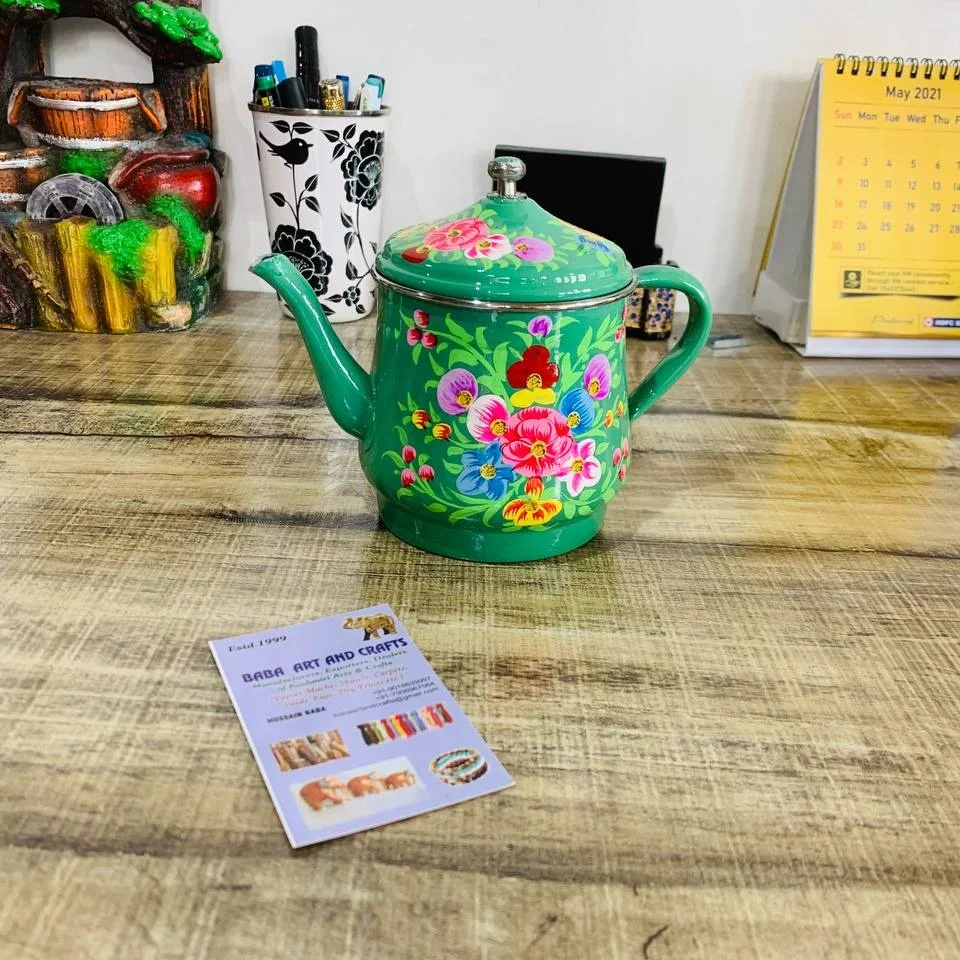 Indian Tea pots, stainless steel tea pots, hand painted tea kettles