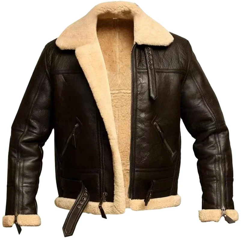 Top Hot Premium Quality  Leather jacket  Hot sale for men  style with 100% Original Cow hide Leather with Fur inner