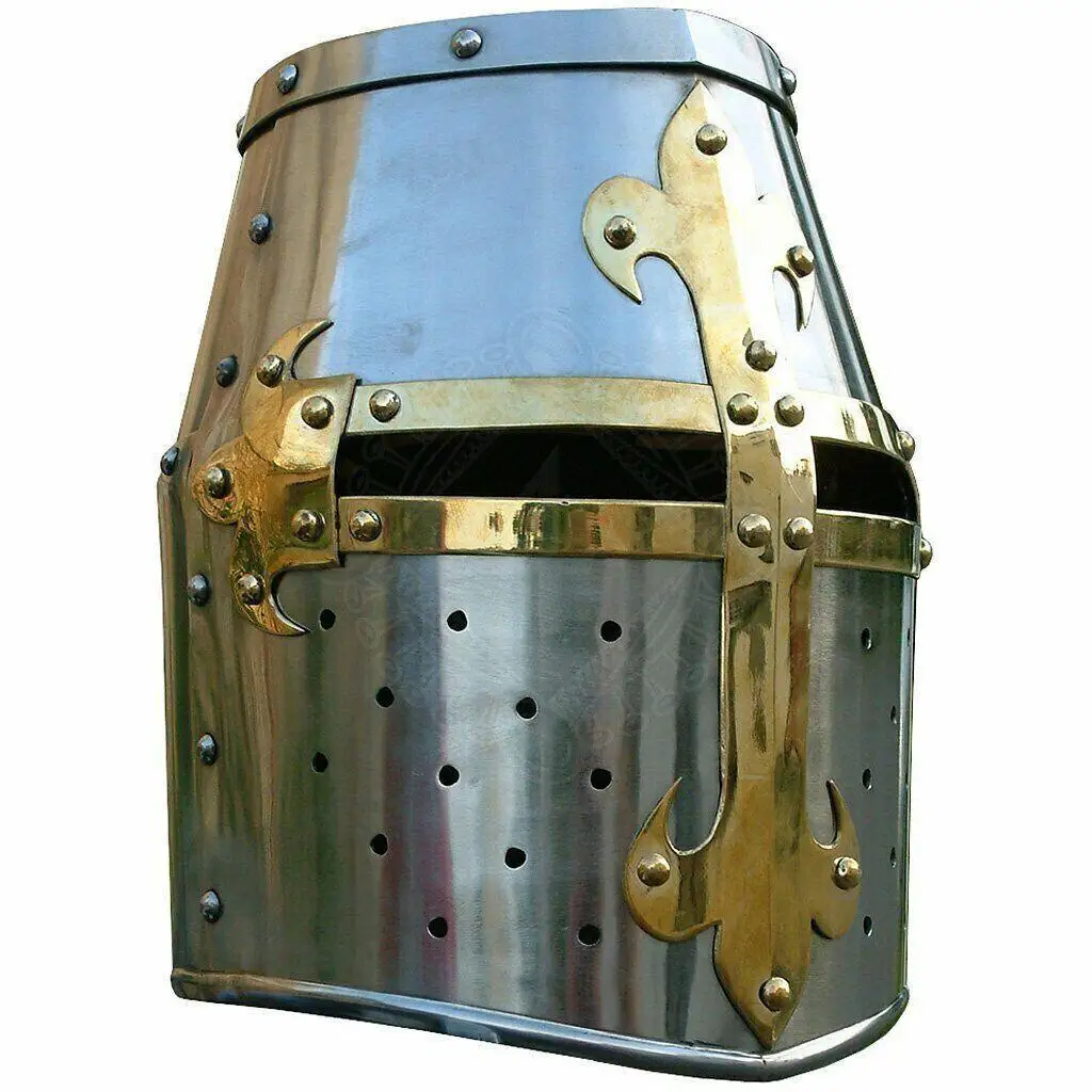 Medieval Helmet Templar Cross Knight Armor Helmet Battle Warrior Helmet