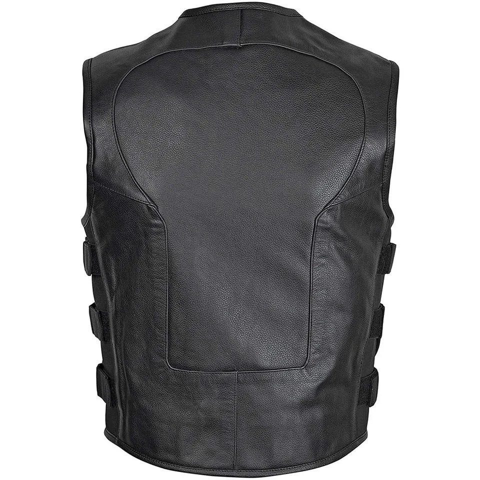 Leather Vest Motorcycle Men Fashion Customize Wholesale Vest Top quality motorcycle body armor vest good quality
