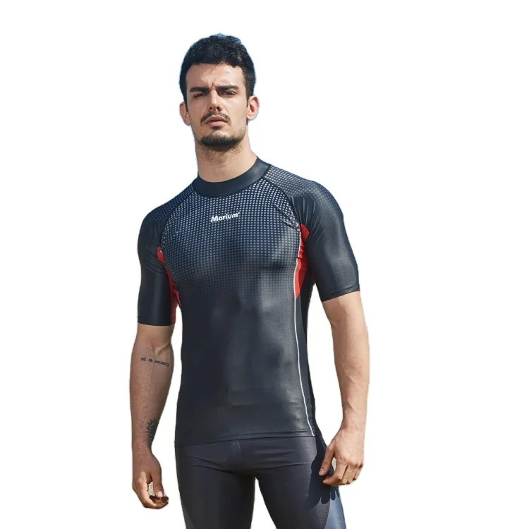 Wholesale OEM Short Sleeve Spf Shirt Sun UV Protection Rash Guard for Men Custom Short Sleeve Rash Guard