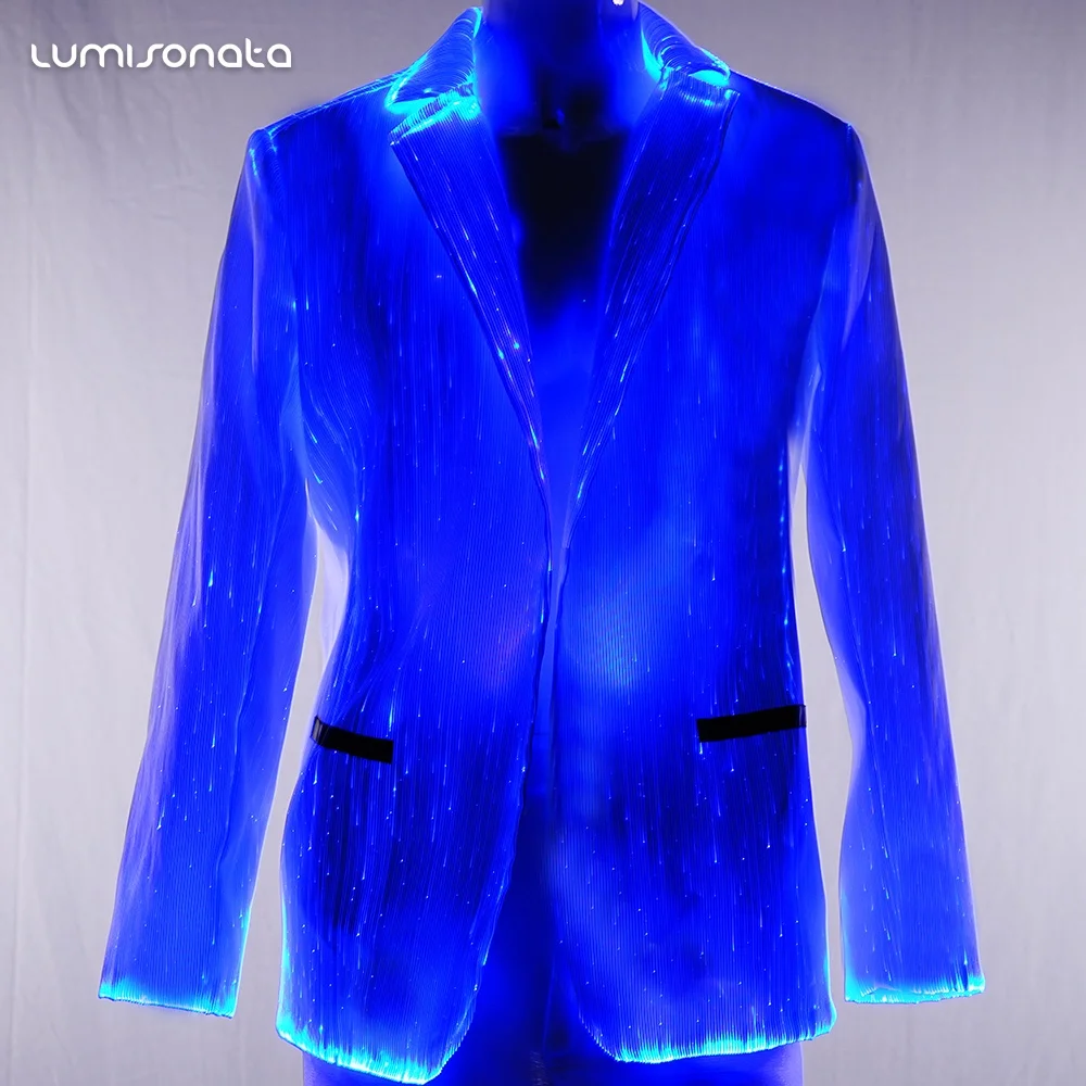 Fiber optic led luminous RGB led light up custom led clothes