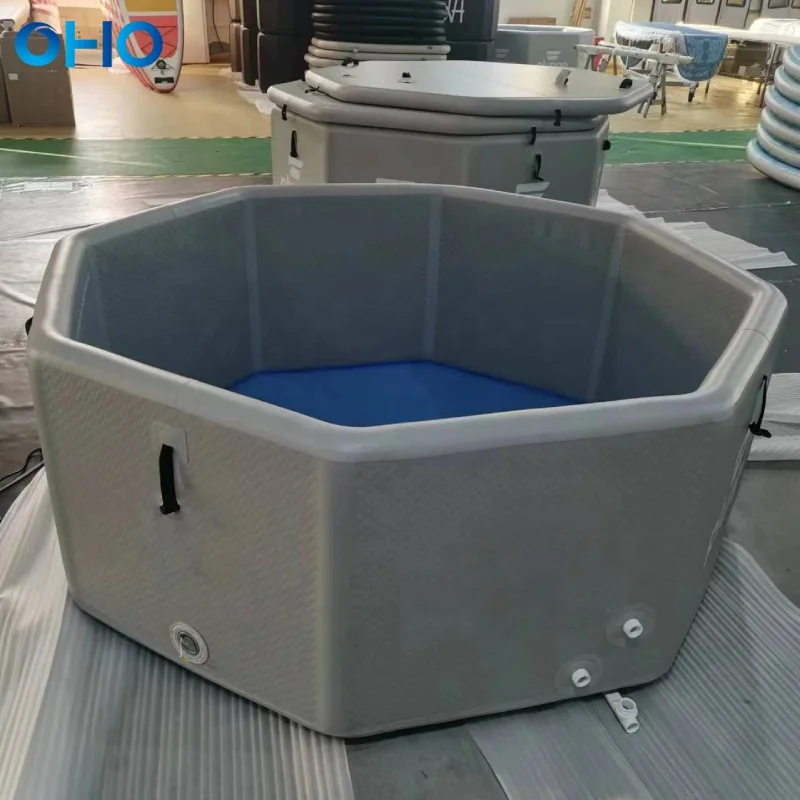High Quality Outdoor Ice Plunge Bath Tub Customized logo 6 person Inflatable Ice Pool