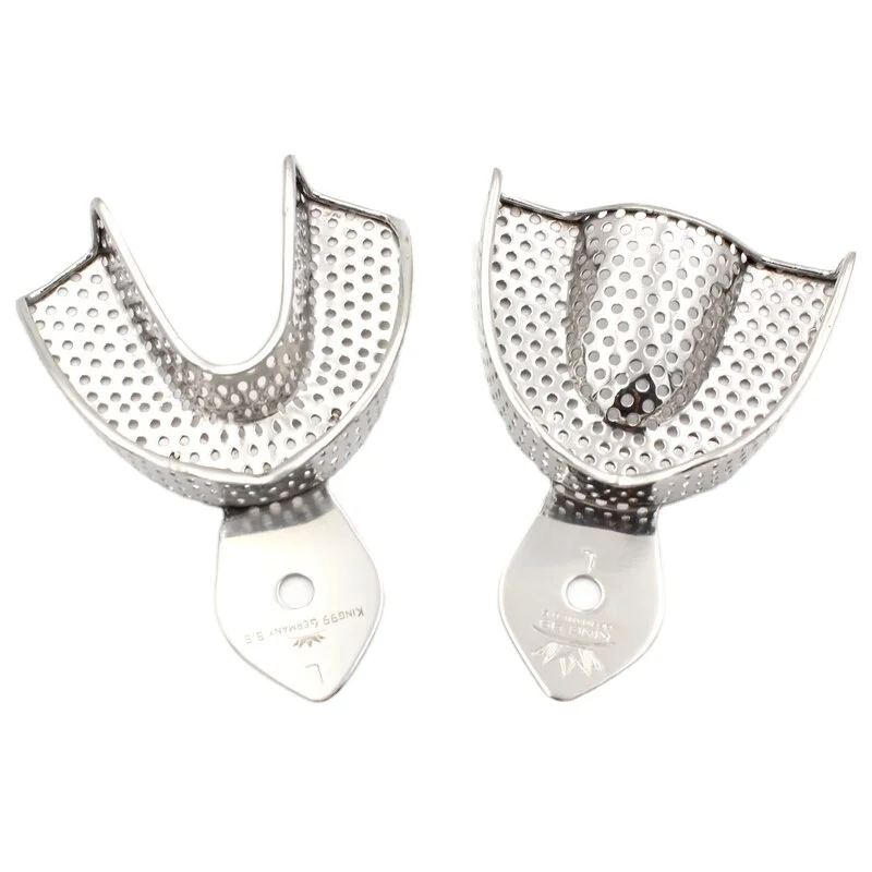 Upper Lower Dental Autoclave Metal Impression Trays Stainless Steel Impression Trays Dental Instruments