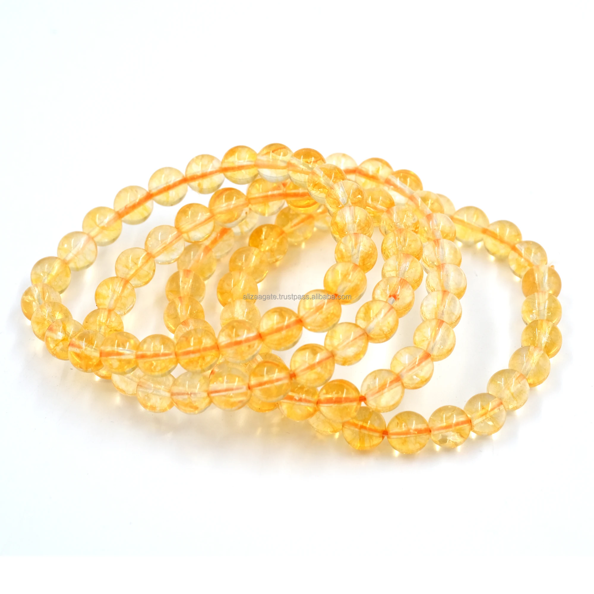 AAA Grade Genuine Citrine Bracelet for Women Men Natural Brazil Lemon Citrine Gemstone Beads New Citrine Bracelet Made Crystal