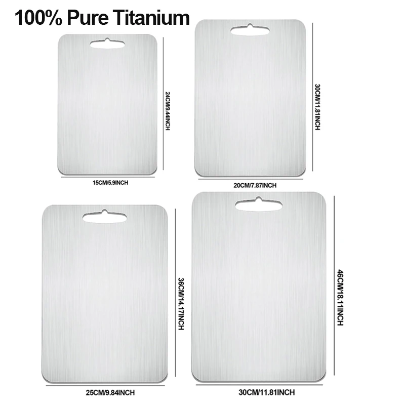 Rayshine Stainless Non Stick Double-Sided Cutting Board Titanium Cutting Board For Kitchen Bread,Vegetable, Fruit Chopping