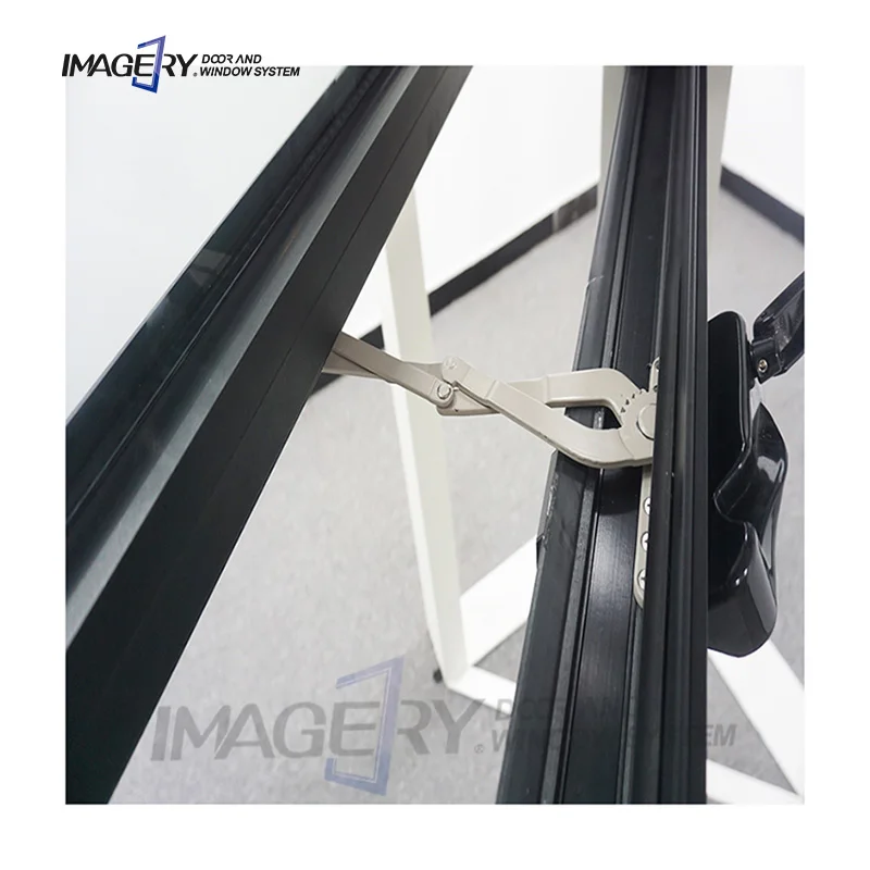 American Style Manual Open Top Hung Aluminum Alloy Framed Lowes Chain Winder Hand Crank Awning Window