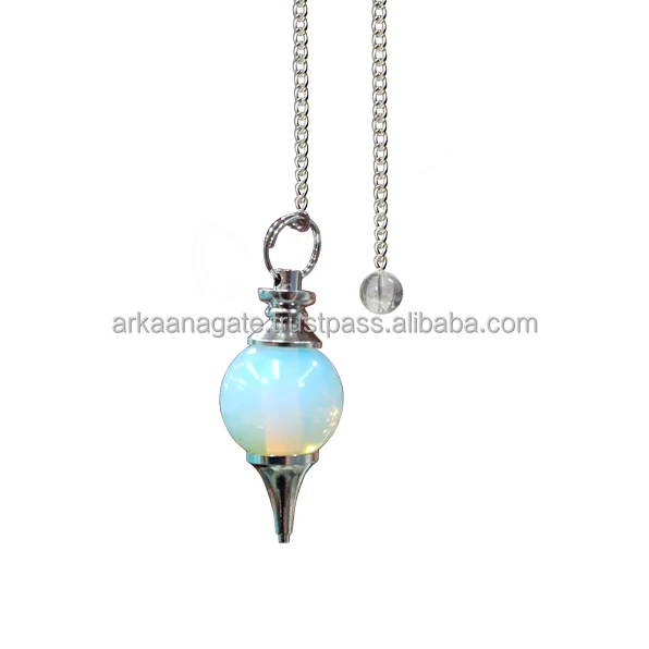 Wholesale Opalite Round Pendulum Dowsing hand made sunshine chakra crystals healing for sale