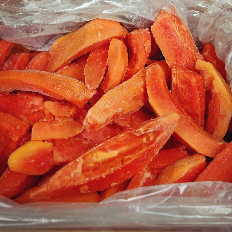 
wholesale export price slice chunks frozen papaya fruit for sale 