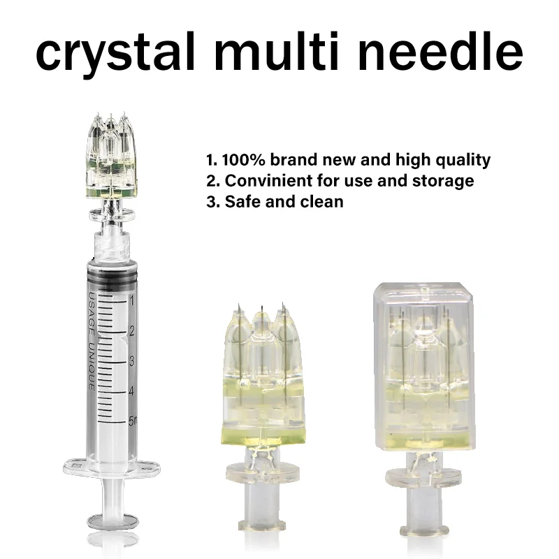 beauty gun skinbooster meso luer adapter syringe crystal 5-pin replaced chain stitch sample mesotherapy micro multi needle