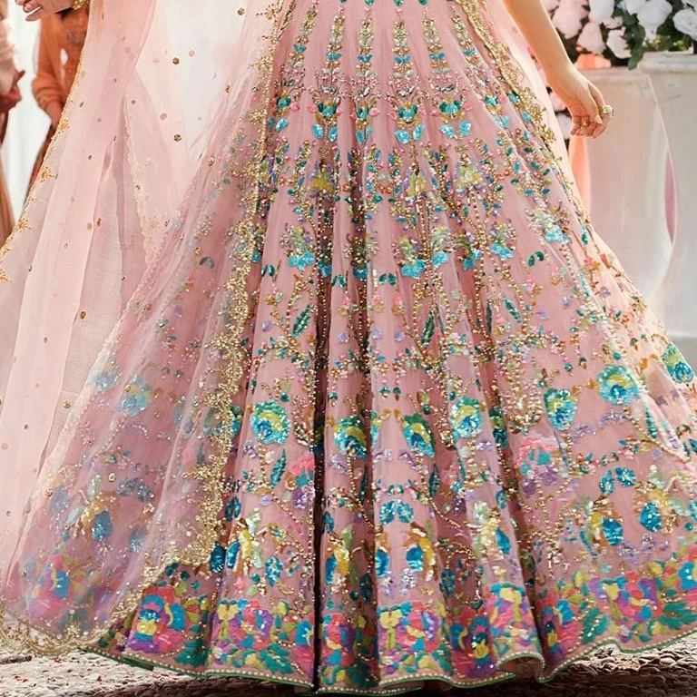 Designer Velvet lehenga work all over for women for wedding Dresses Bride online shopping surat,india