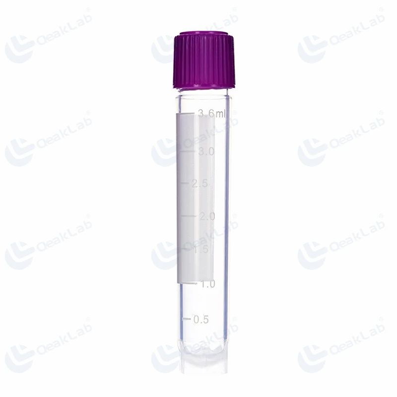 Medical Grade PP Plastic Test Tube Flat Bottom Cryotube Cryovial Tube