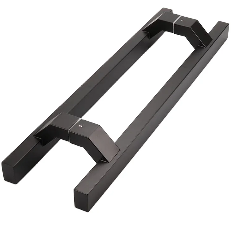 Квадратная душевая стойка из нержавеющей стали деревянные раздвижные дверные ручки тянуть H-shape форме, благодаря чему создается ощущение невесомости с вход стеклянные дверные ручки puxador de inox