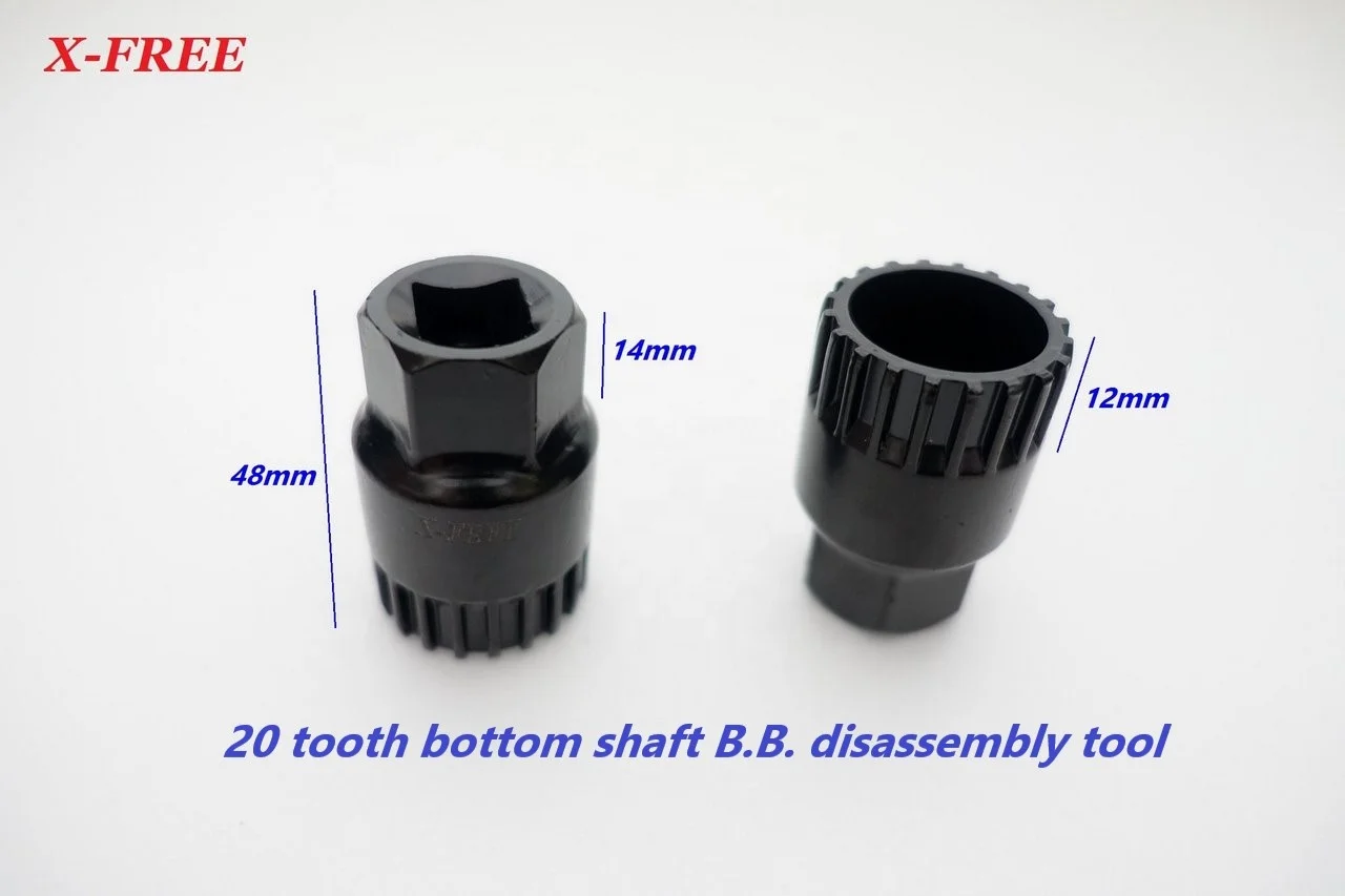 
X-FREE 20 teeth B.B. tool Install bicycle with square hole ISIS plum heart BB spindle A11-09 