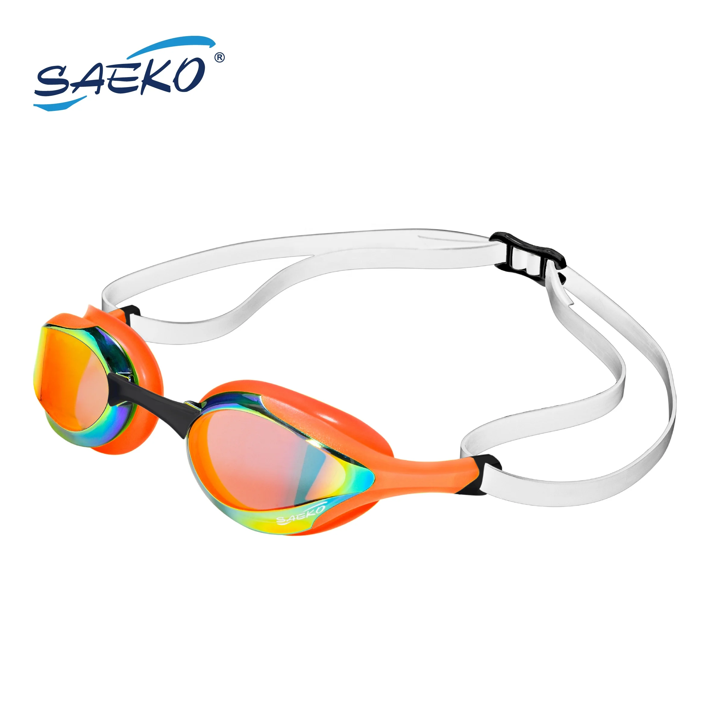 SAEKO JET Mirror Taiwan UV 400 anti fog triathlon racing swimming goggles ISO 18527-3:2020 FINA cobra arena silicone