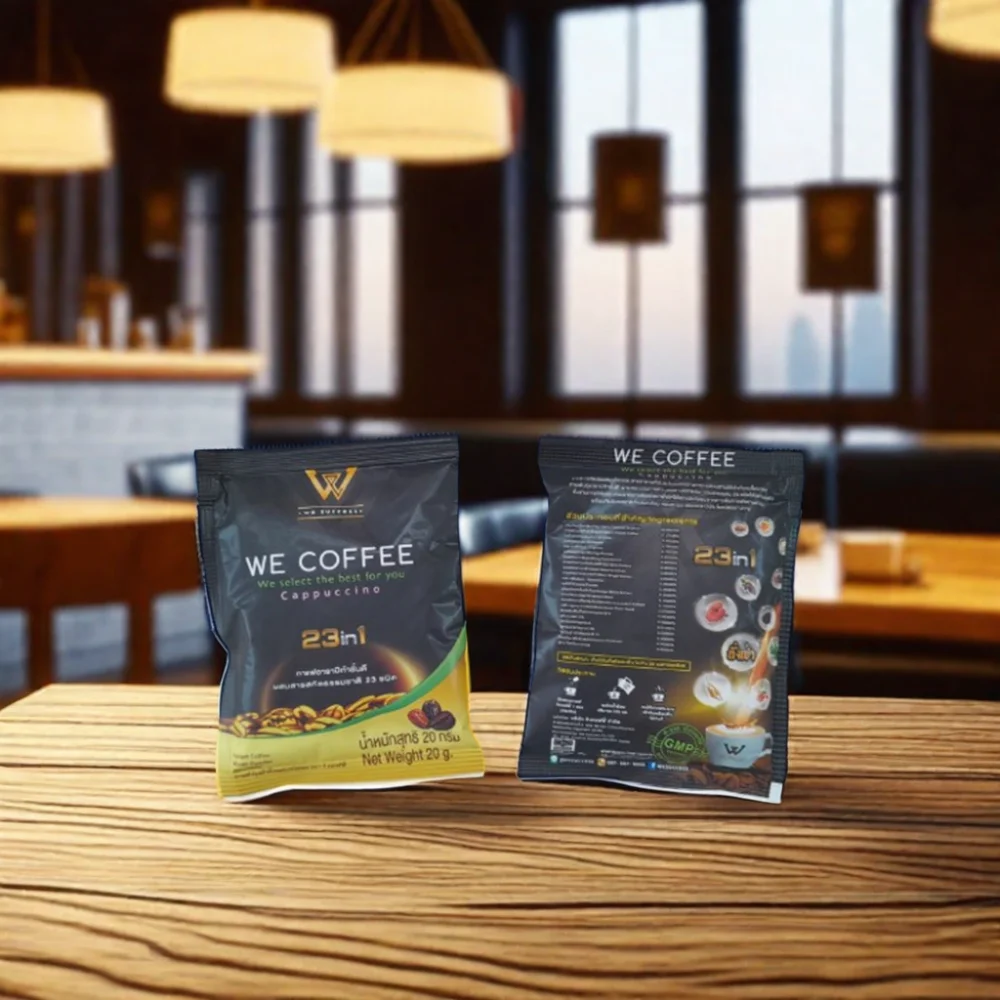 Best Selling 160g 8 Sachet Instant Coffee Cappuccino Mixed Powder 1 Drink Beverage for Slimming Diet Thailand 23 in 1 GMP Halal