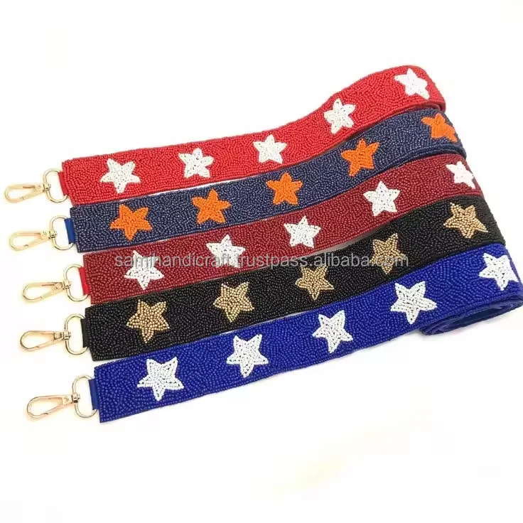 go frogs /tcu/ adjustable beaded guitar purse straps