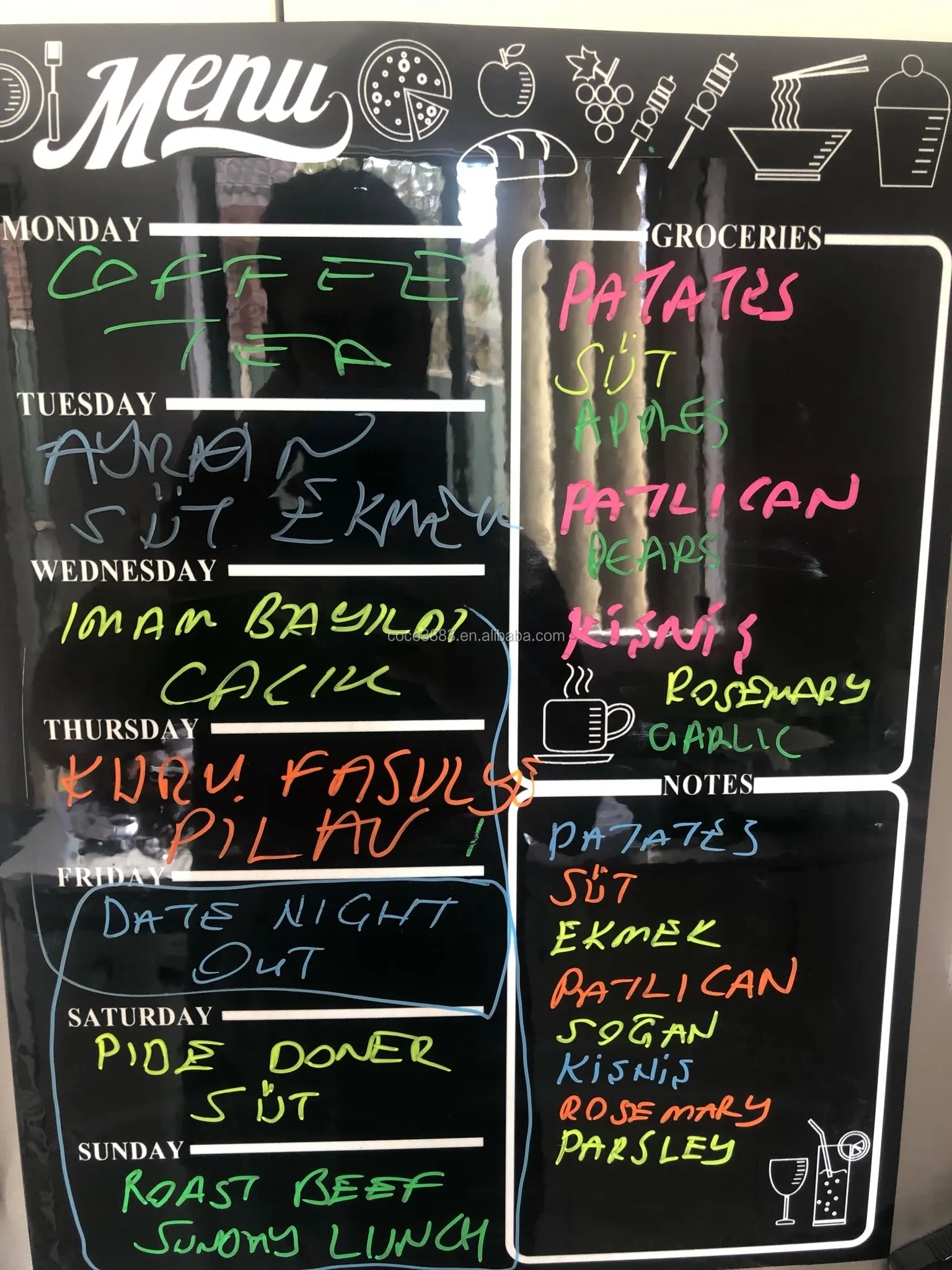 10 mm Parallel Flat Nib Fluorescent color Water based Erasable Liquid Chalk Marker 50 colors