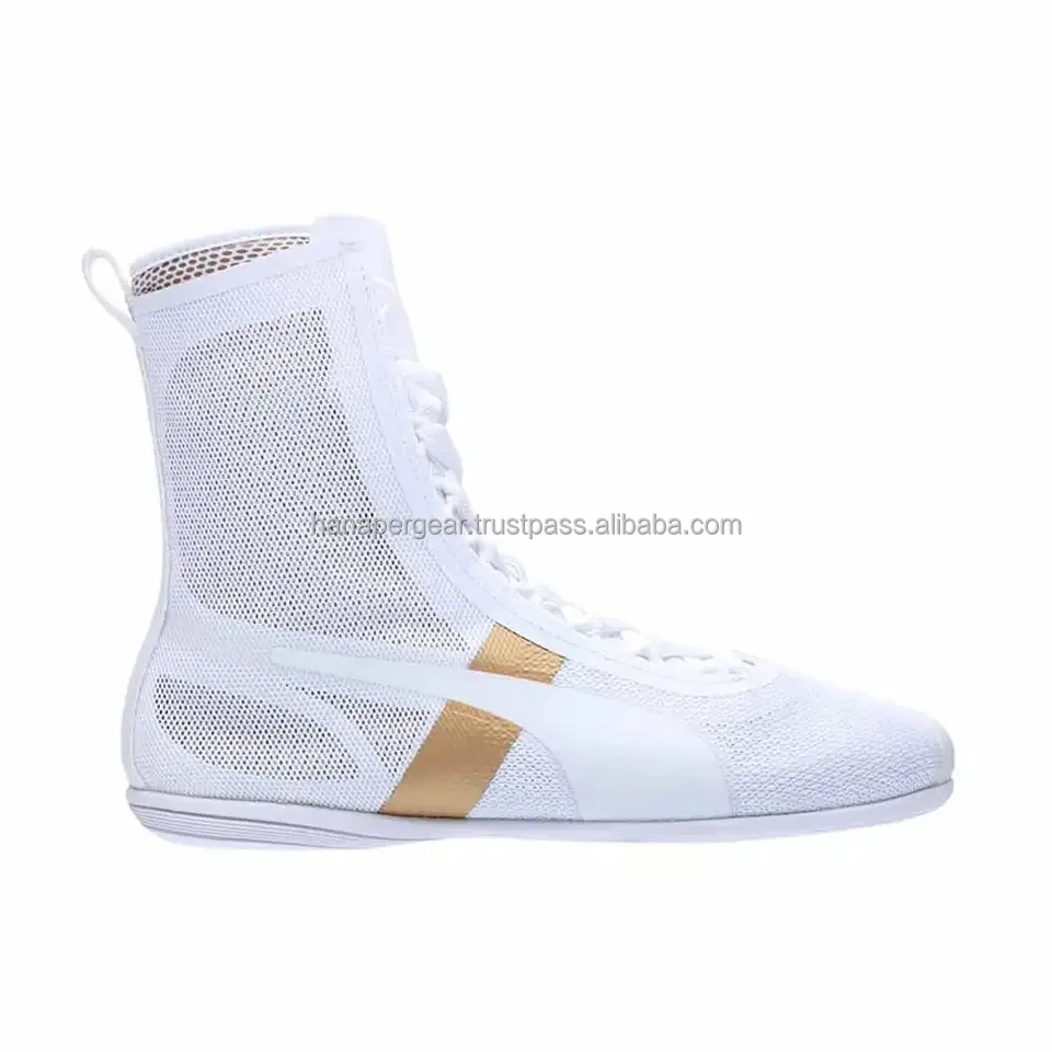 Wholesale Price Professional Leather Martial Arts Training Shoes Breathable Mesh Boxing Shoes Wrestling Shoes 2024