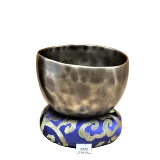 Antique 5-Inch Tiger Design Himalayan Brass Bowl Deep Resonating Musical Instrument & Accessory