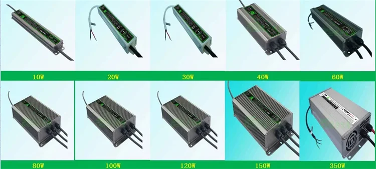 Outdoor LED Power Supply P67 Waterproof  Dual Output 12v/24v 24w/60w/100w/150w/200w/250w LED Driver for Outdoor LED Lighting