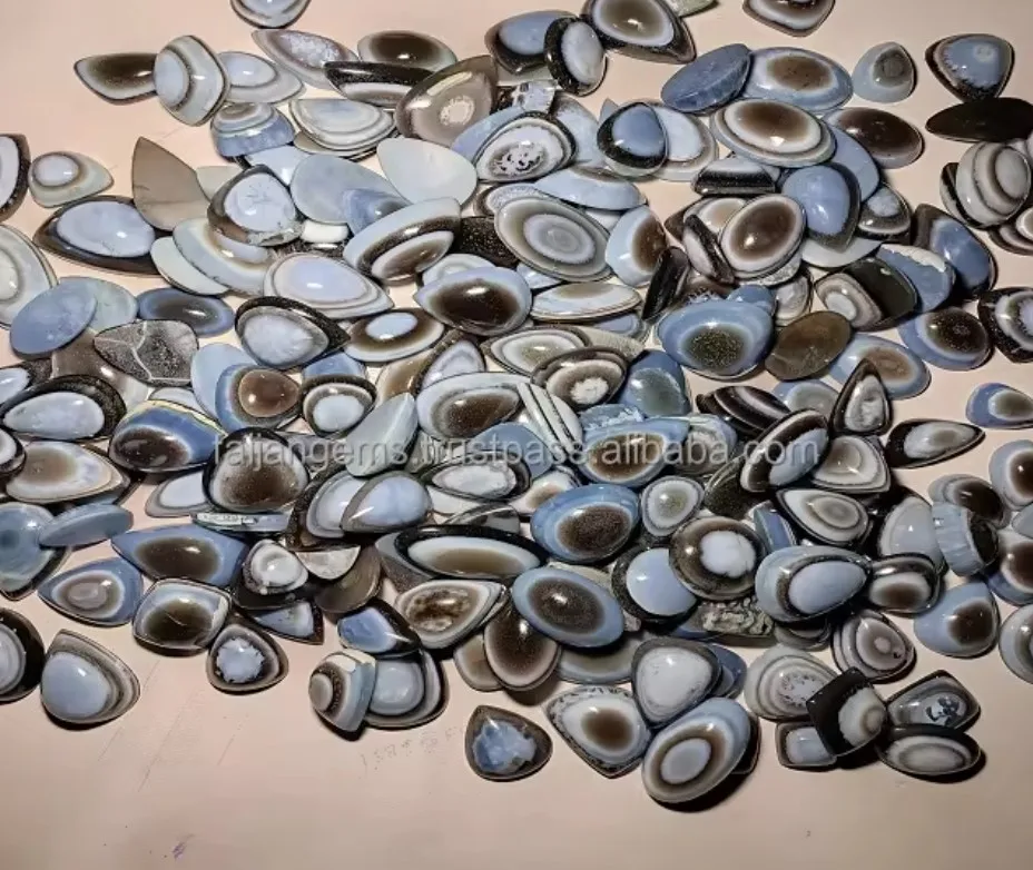 Natural Blue Opal Eye Cabochon, Blue Opal Eye Gemstone Blue Opal  Stone Handmade Loose Gemstone For Jewelry Making Supply