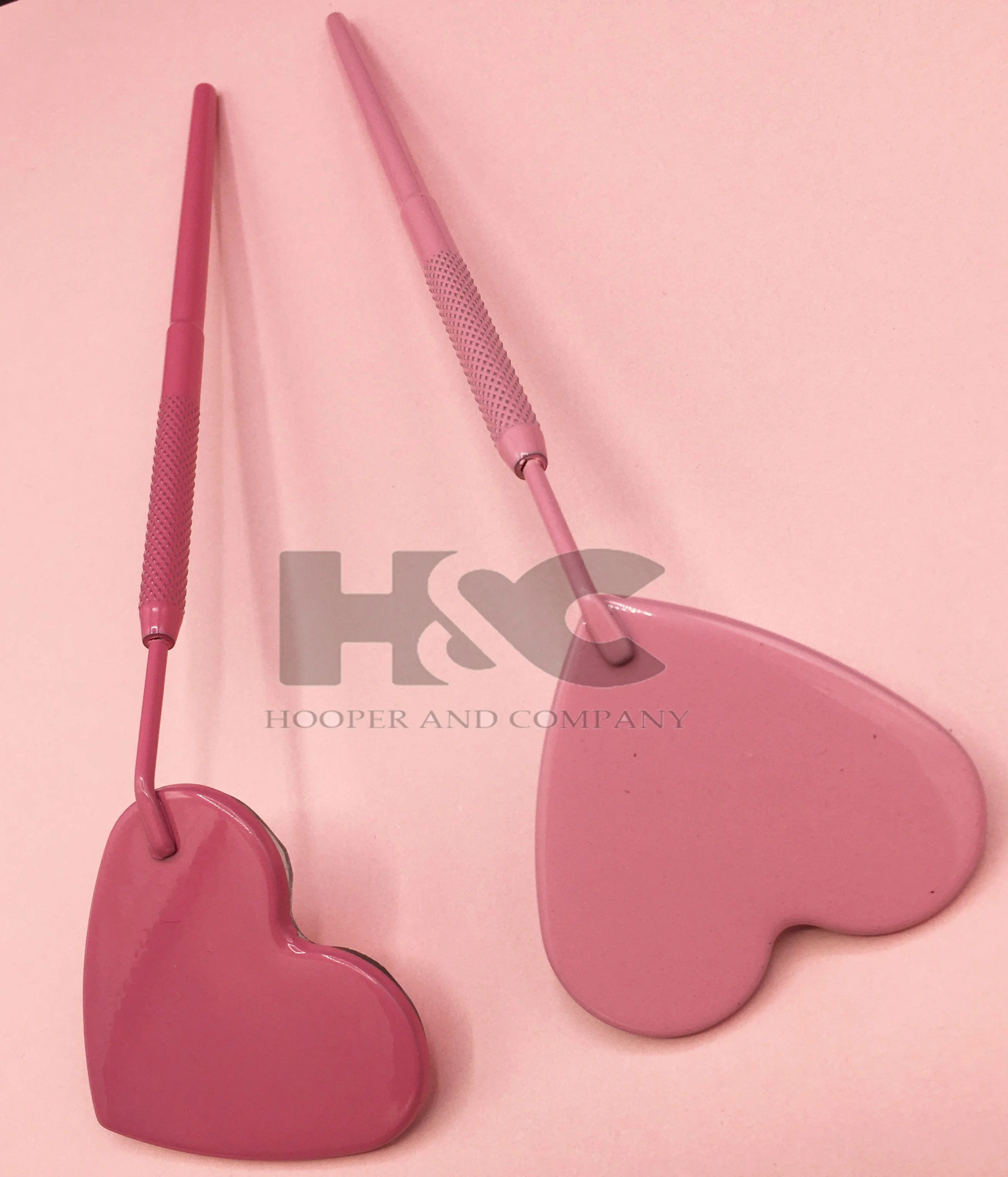 Custom Heart Style Hand Held Makeup Mirror Eyelash Makeup Mirror With Logo Wholesale Custom Logo High Quality Regular Sale