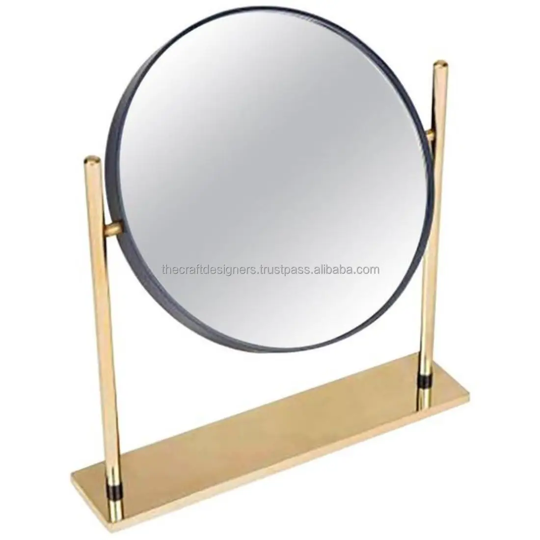 Wholesale Modern Brass Gold Vanity Mirror Personalized Ladies Makeup Table with Impressive Prices for Cosmetic Use