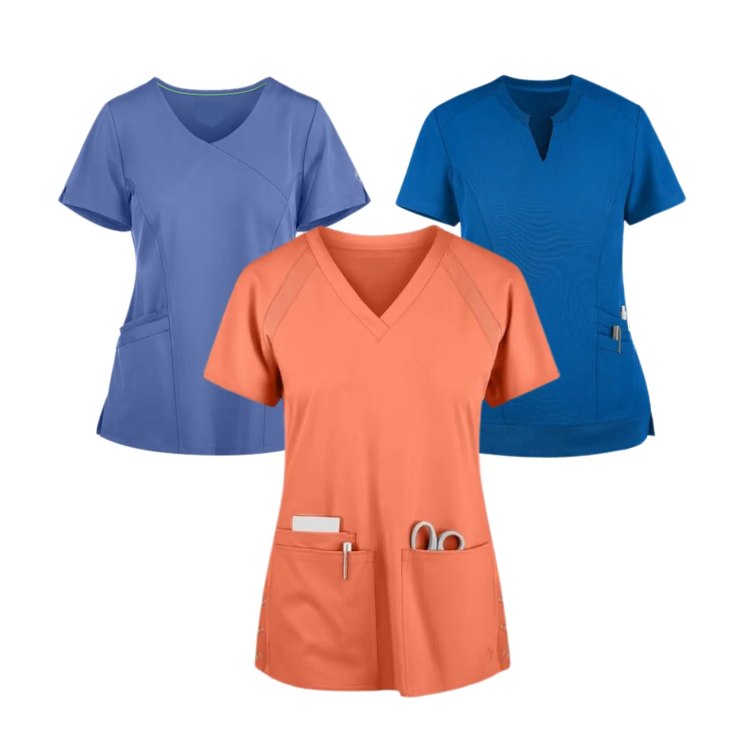 BEST SELLING Top Scrubs nursing customize design and logo Medical Uniform hospital clothes for women - Saomai FMF VN - LOW MOQ