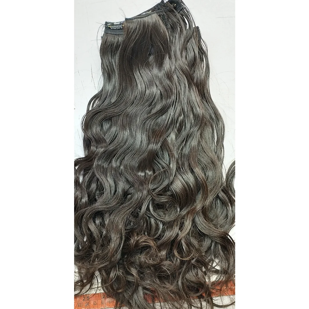 INDIAN CLIP IN HAIR EXTENSIONS WITH ALIGNED CUTICLES 100% RAW HAIR