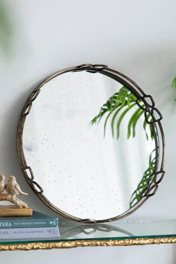 Круглый зеркальный лоток большая оптовая продажа низкая цена Профессиональный круглый мраморный натуральные лотки