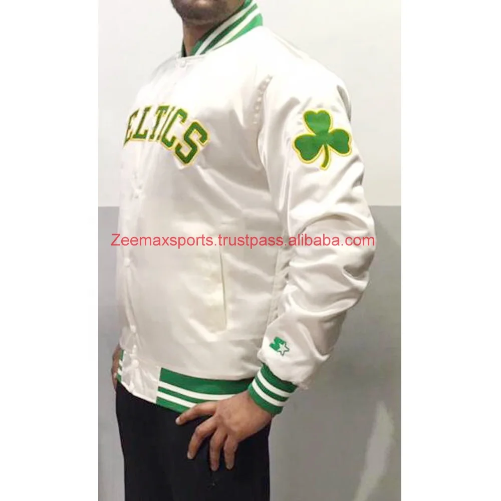 
Celtics Embroidery Satin Jacket With Embroidery Batch 