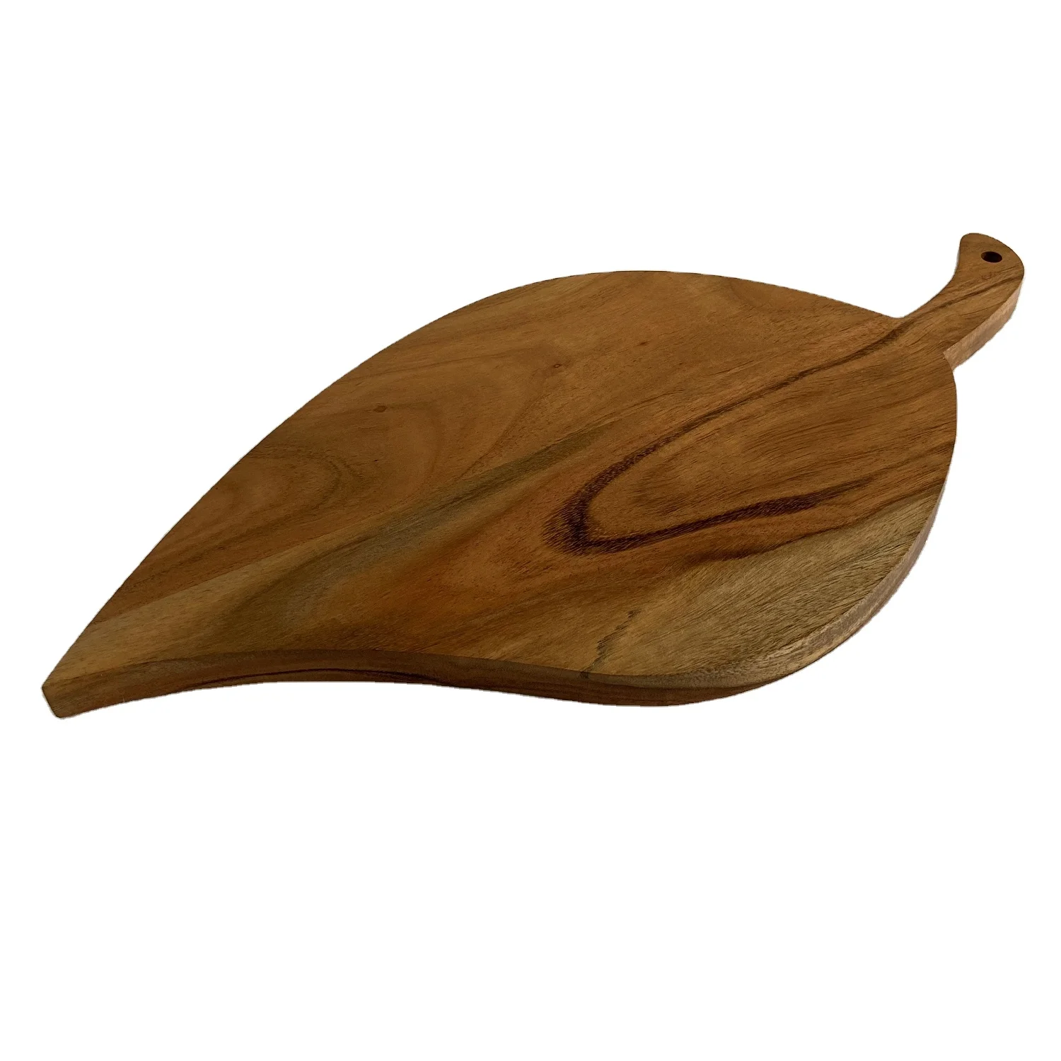 Customized Natural Wooden Chopping Board Elegant Leaf Shape Vegetable & Fruit Cutting Board for Sale
