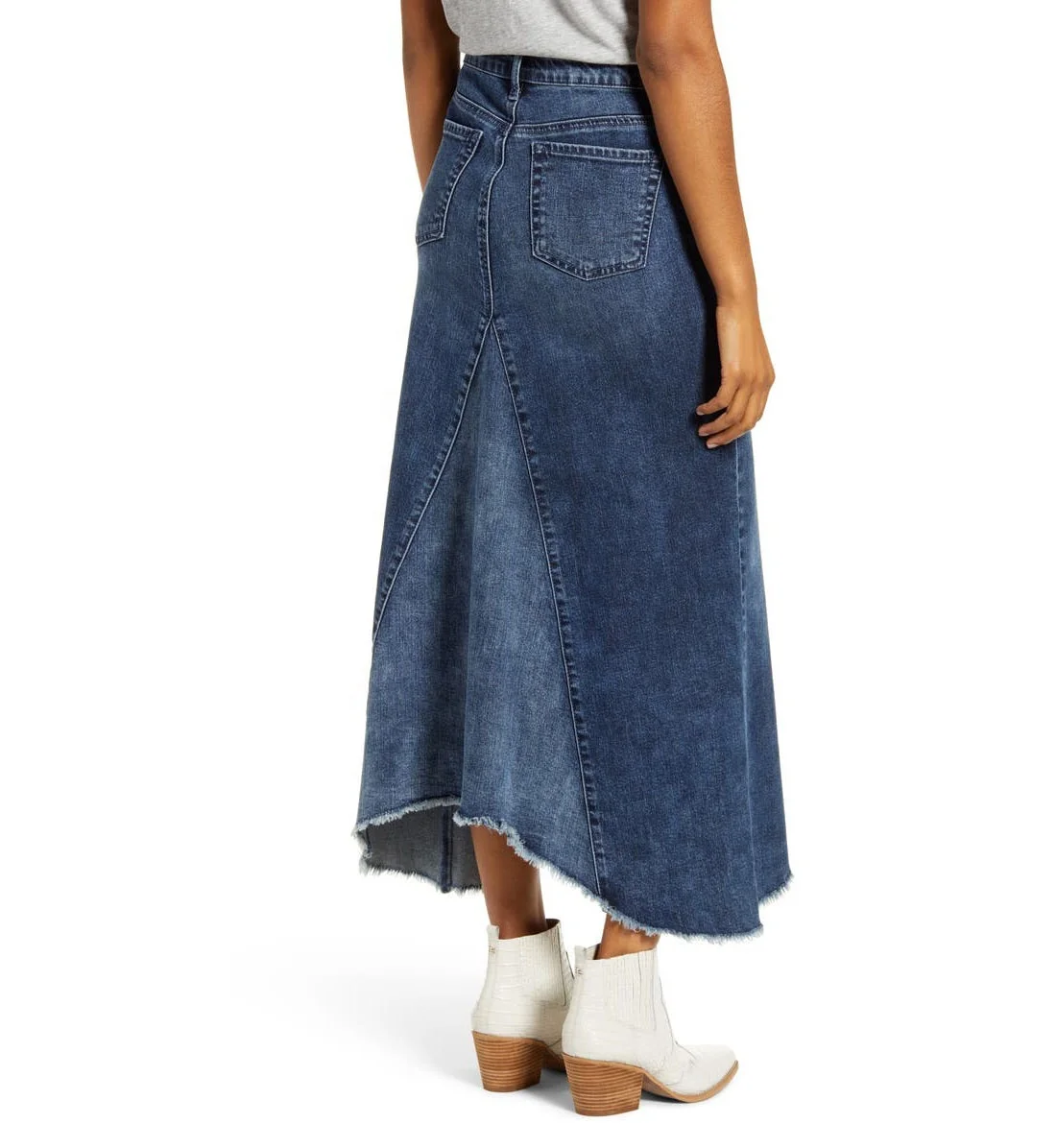Factory Wholesale Maxi Style Blue Ladies Long Skirt Women Korean Denim High Waist Stretch A Line Long Jeans Skirt