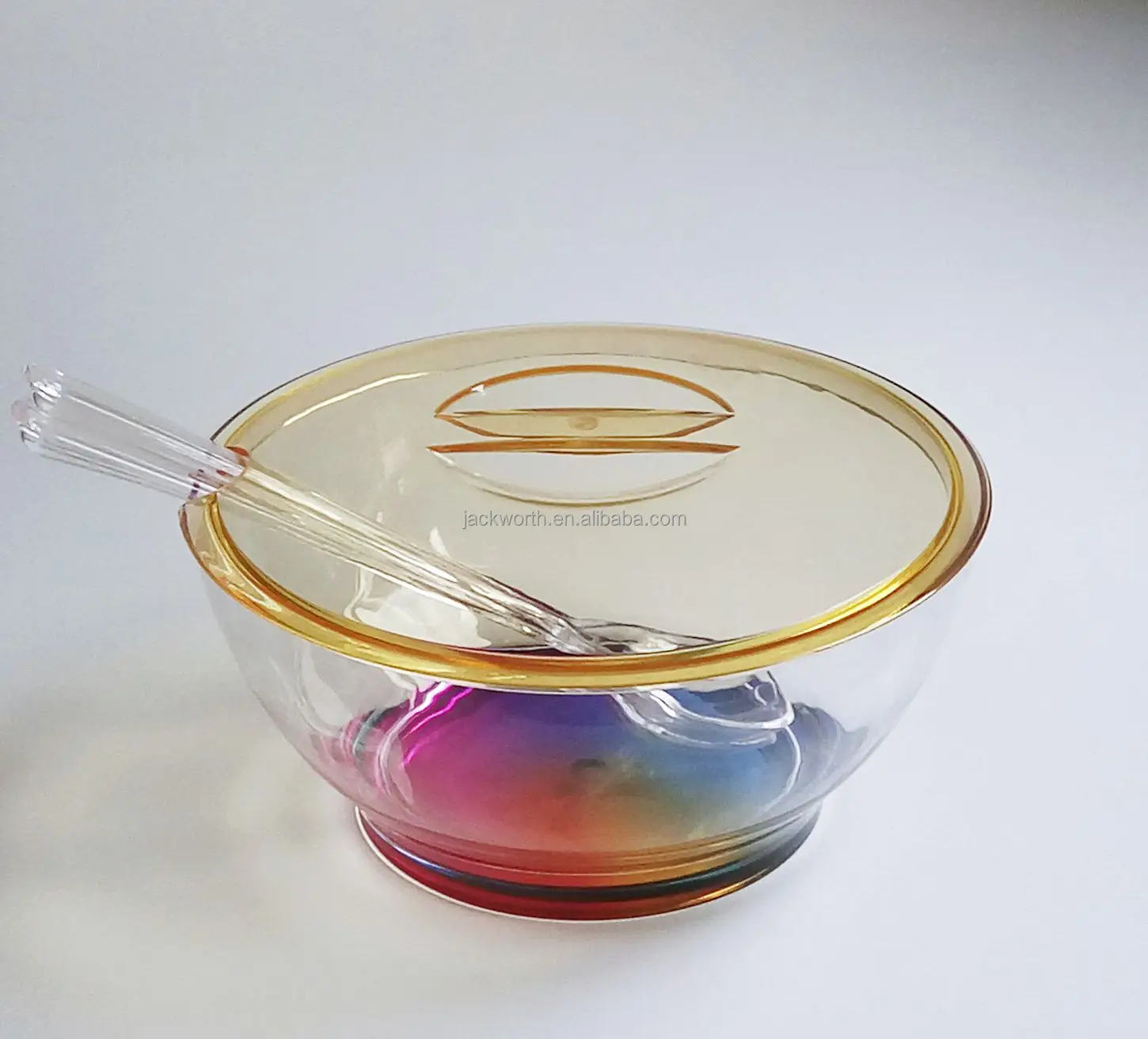 Server and Plastic Salad Bowl with Lid Tableware