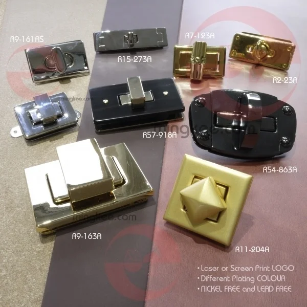 MING KEE METAL 18mm Classic Leather Made Products Handbag Bag Parts Accessories Use Magnetic Circle Round Lock 18mm Slim Magnet