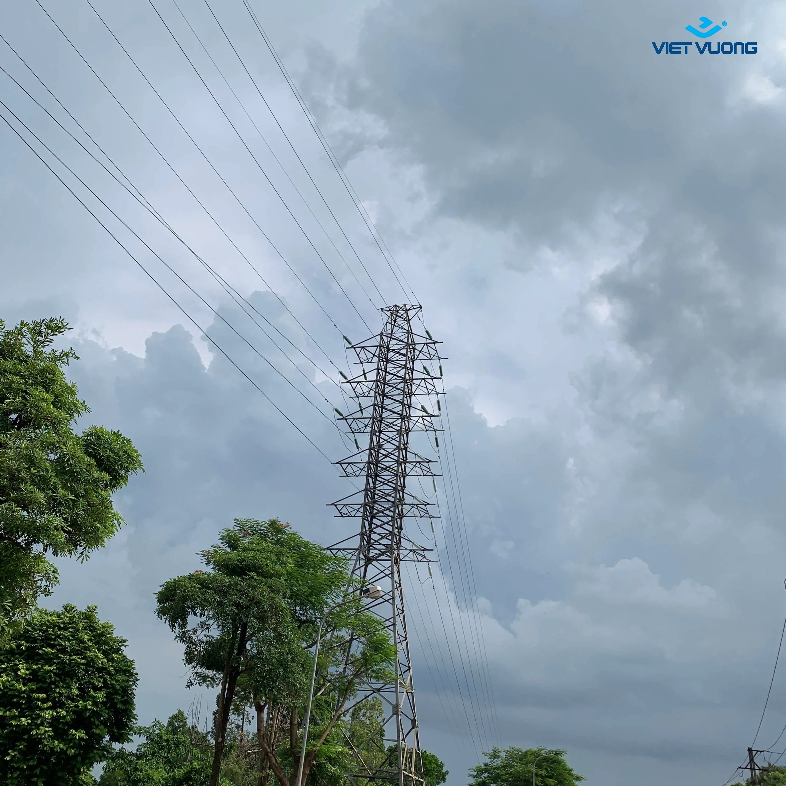 Hot-dipped Galvanizing High voltage power Electric pole transmission Steel Made in Viet Nam