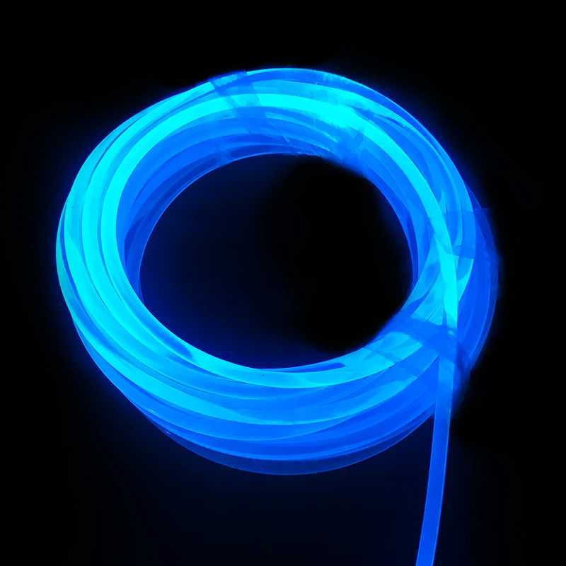 3 mm Night Glow Up Side Glow Fiber Optic Lighting, Solid Plastic Optical Fiber 7Color For Lighting And Decoration For Theme Park
