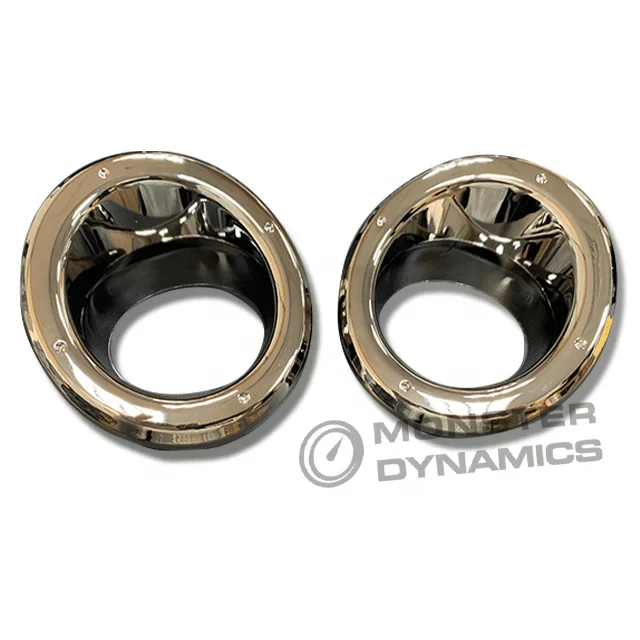 Drak Chrome Black Chrome Fog Lamp Cover Rim installation Decoration Style Type for Nissan Y61 Super Safari Vtec 1997-2022