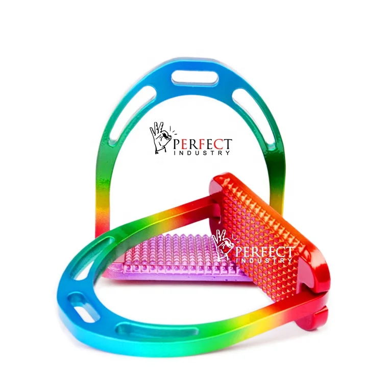 PROFESSIONAL ALUMINIUM STIRRUPS HORSE RIDING STIRRUPS MULTICOLORED STIRRUPS SADDLES