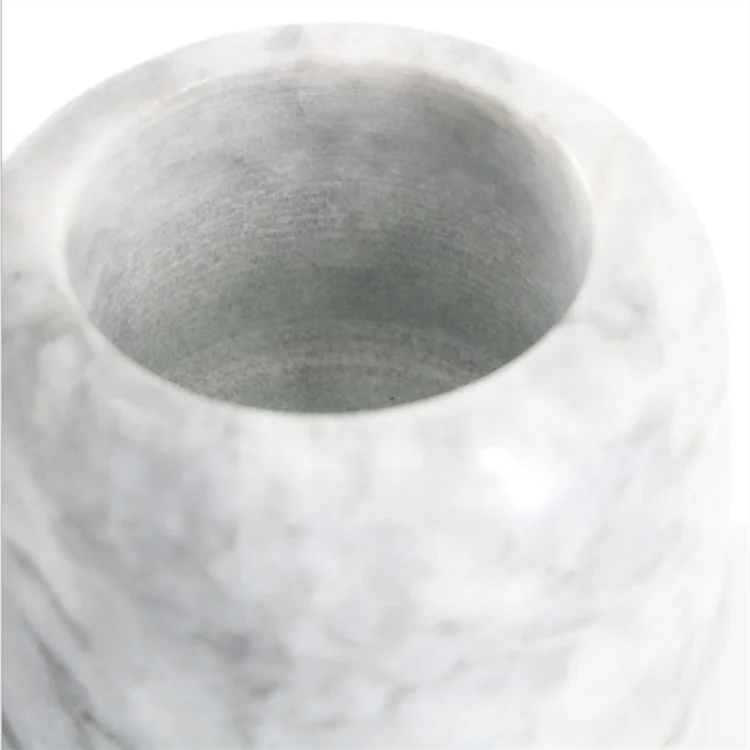 Настольный подсвечник из белого мрамора круглая стойка для гостиной украшение дома и улицы