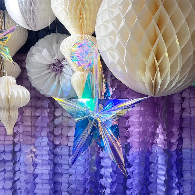 foil ceiling hanging star for christmas party CE-NS002