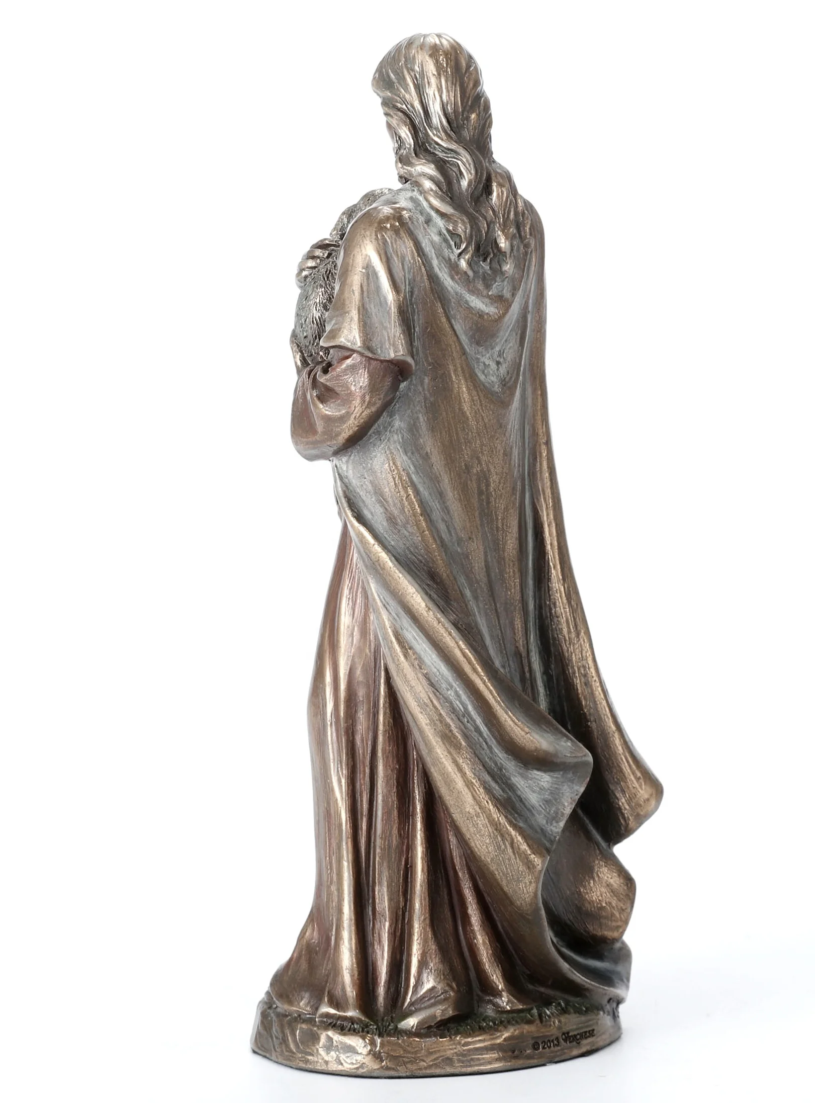 VERONESE DESIGN -JESUS HOLDING a LAMB - COLD CAST BRONZE OEM AVAILABLE