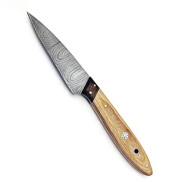 Top Quality Custom Handmade 1095 & 15N20 Damascus High Carbon Steel Kitchen Chef Knife 3 PCS Set Ash Wood + Rosewood Handle
