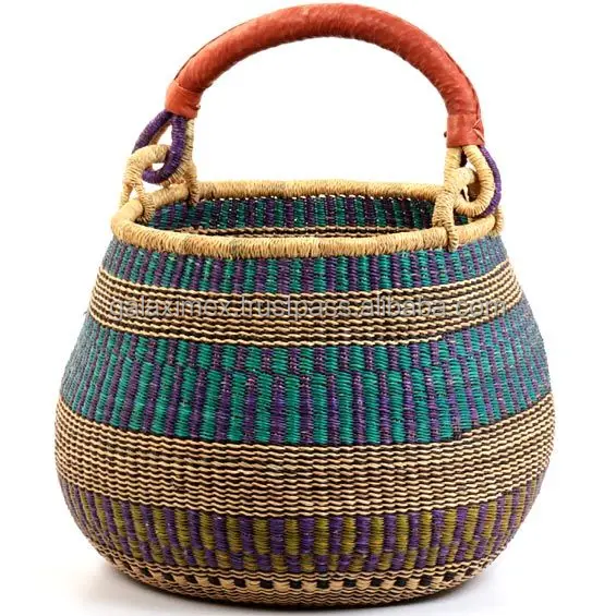 High quality Decorative bolga basket natural product also storage basket new collection 2022